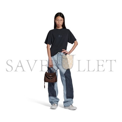 BALENCIAGA WOMEN'S RODEO HANDBAG MINI IN ESPRESSO 8437122AB4G2308 (23*17*10cm) BALENCIAGA WOMEN'S RODEO HANDBAG MINI IN ESPRESSO 8437122AB4G2308 (23*17*10cm)